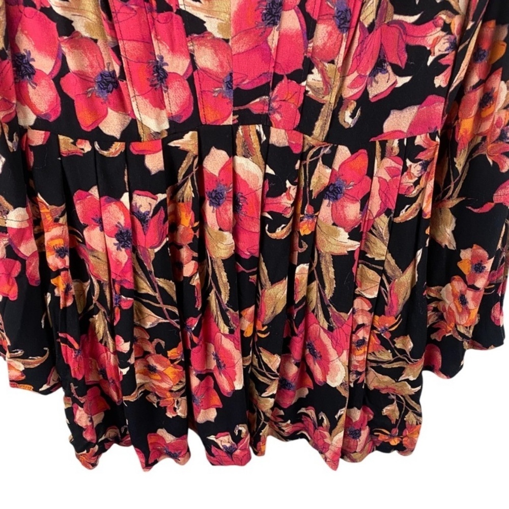 Free People Black and Red Cut Out Tiered Dress - Picture 6 of 9